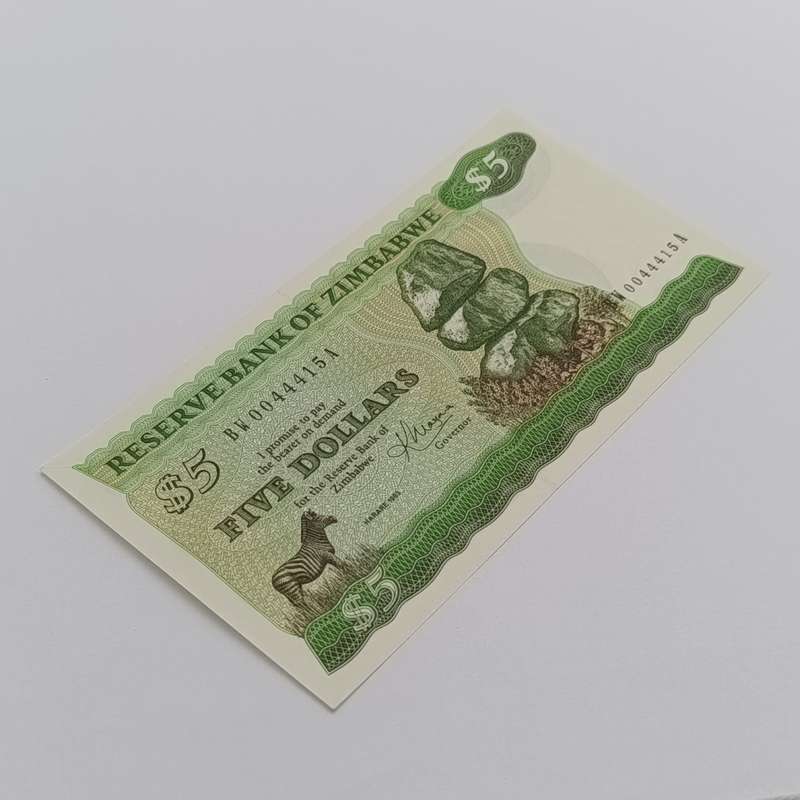 Zimbabwe 1983 Harare $5 Pick 2c uncirculated replacement banknote