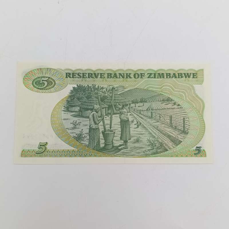 Zimbabwe 1983 Harare $5 Pick 2c lot of 10 replacement notes - uncirculated numbers