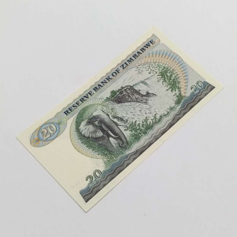 Zimbabwe 1994 Harare $20 Pick 4d pair of uncirculated banknotes with consecutive numbers