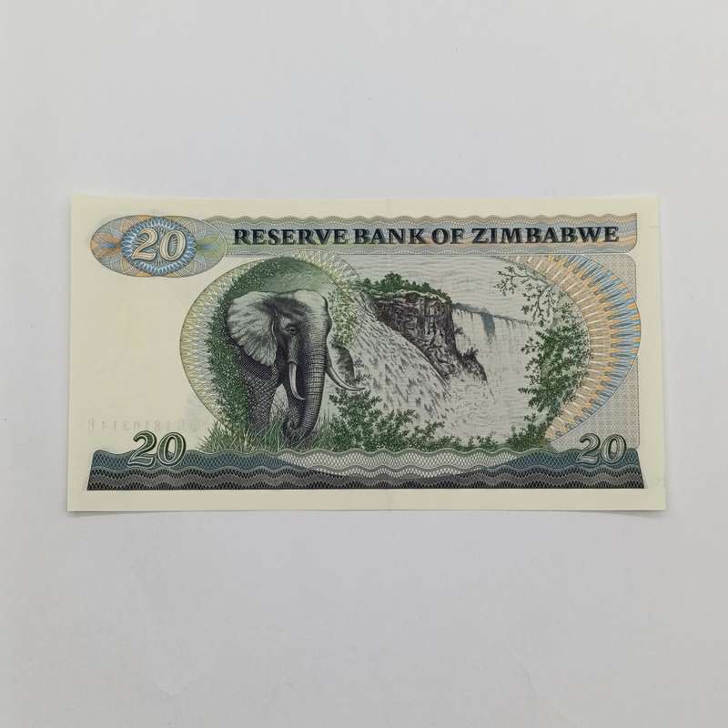Zimbabwe 1994 Harare $20 Pick 4d pair of uncirculated banknotes with consecutive numbers