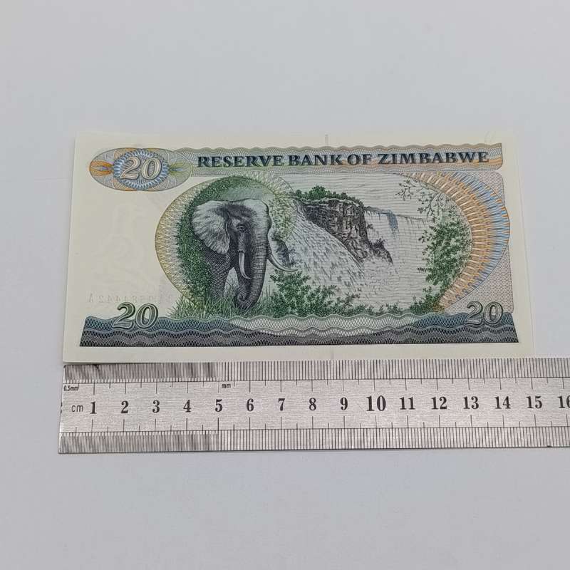 Zimbabwe 1982 Harare $20 scarce uncirculated lot of 2 with consecutive numbers