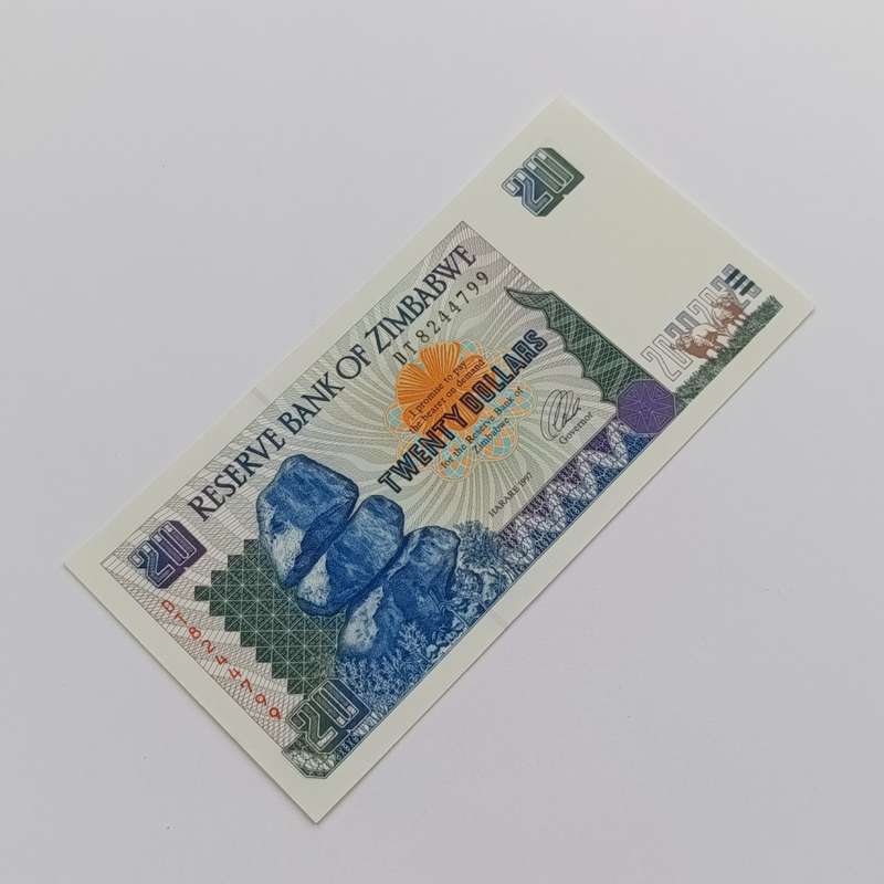 Zimbabwe Harare 1997 $20 banknotes uncirculated set of 3 with consecutive numbers