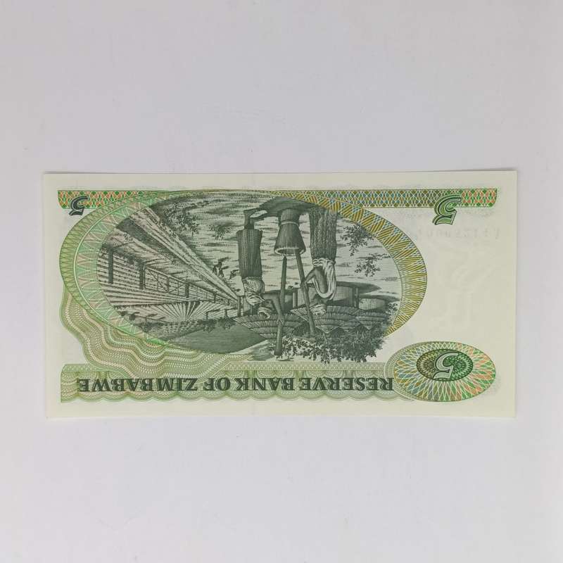 Zimbabwe $5 uncirculated  banknotes pick Salisbury 1980 lot of 4 replacement banknotes