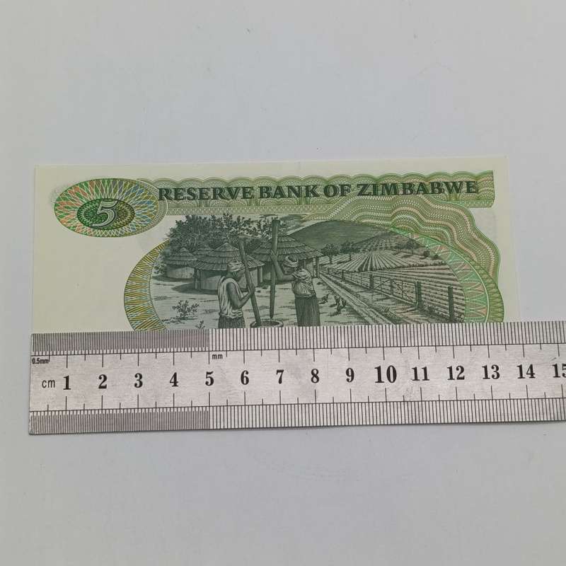 Zimbabwe $5 uncirculated  banknotes pick Salisbury 1980 lot of 4 replacement banknotes