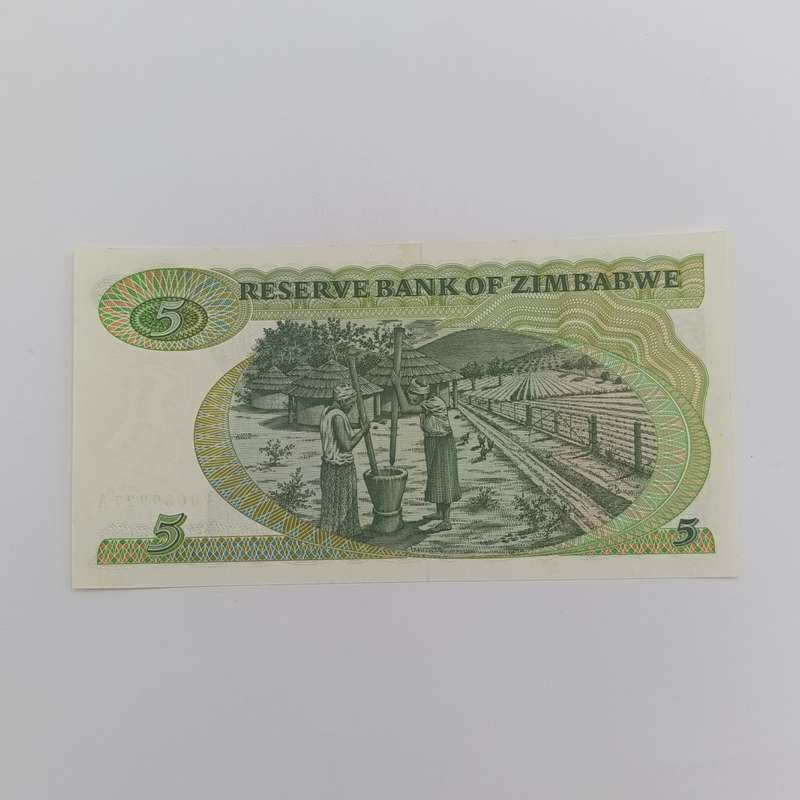 Zimbabwe $5 dollars Pick 2a uncirculated banknote Salisbury 1980