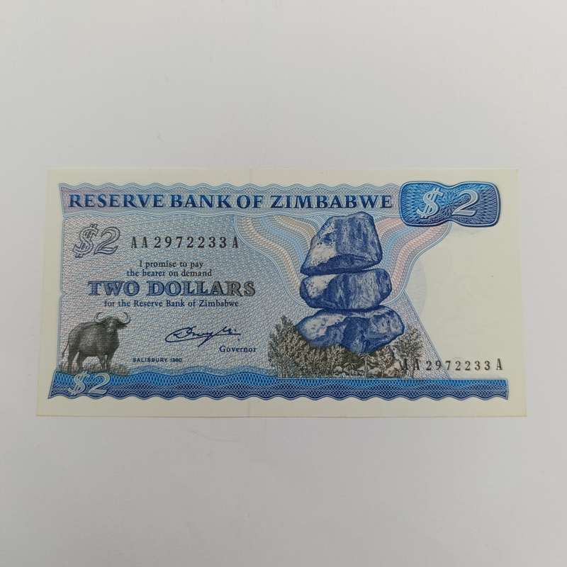 Zimbabwe $2 banknote uncirculated Pick 1a