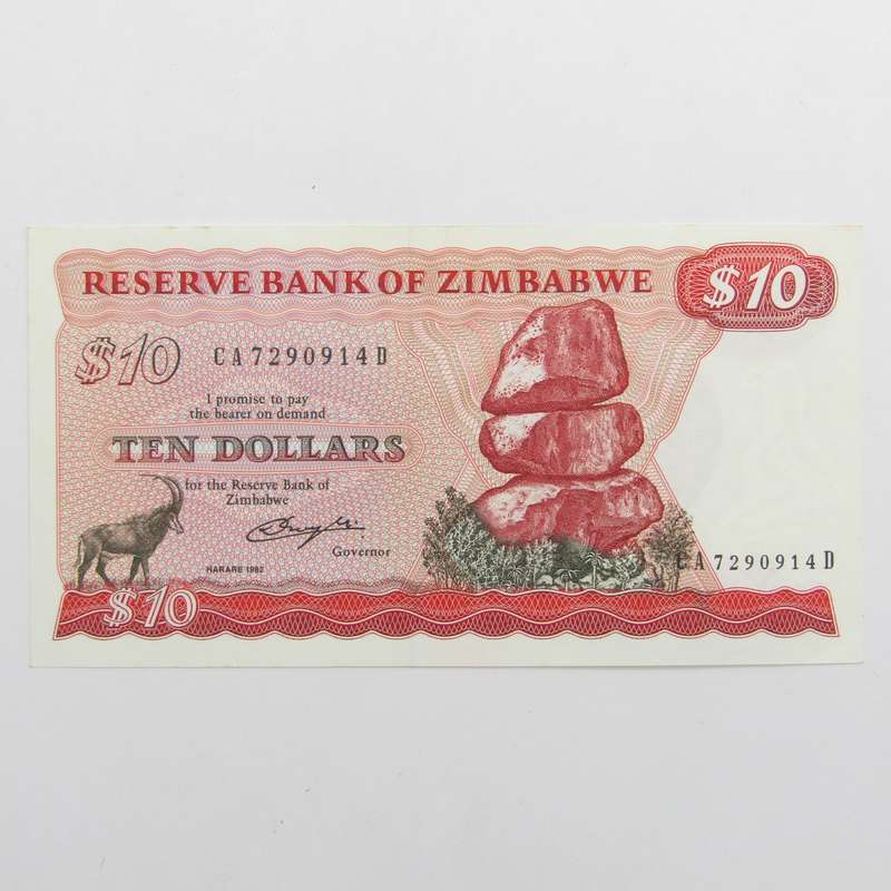 Zimbabwe 1982 $10 Harare banknote - Pick 3c - Uncirculated (UNC)