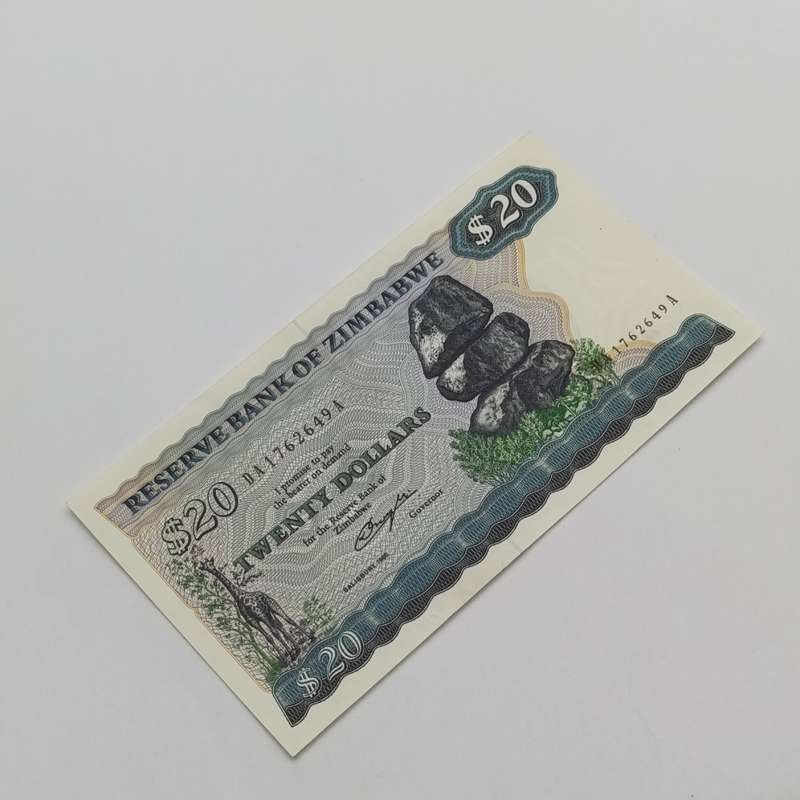 Zimbabwe $20 Salisbury 1980 uncirculated lot of 2 banknotes with consecutive numbers pick 049