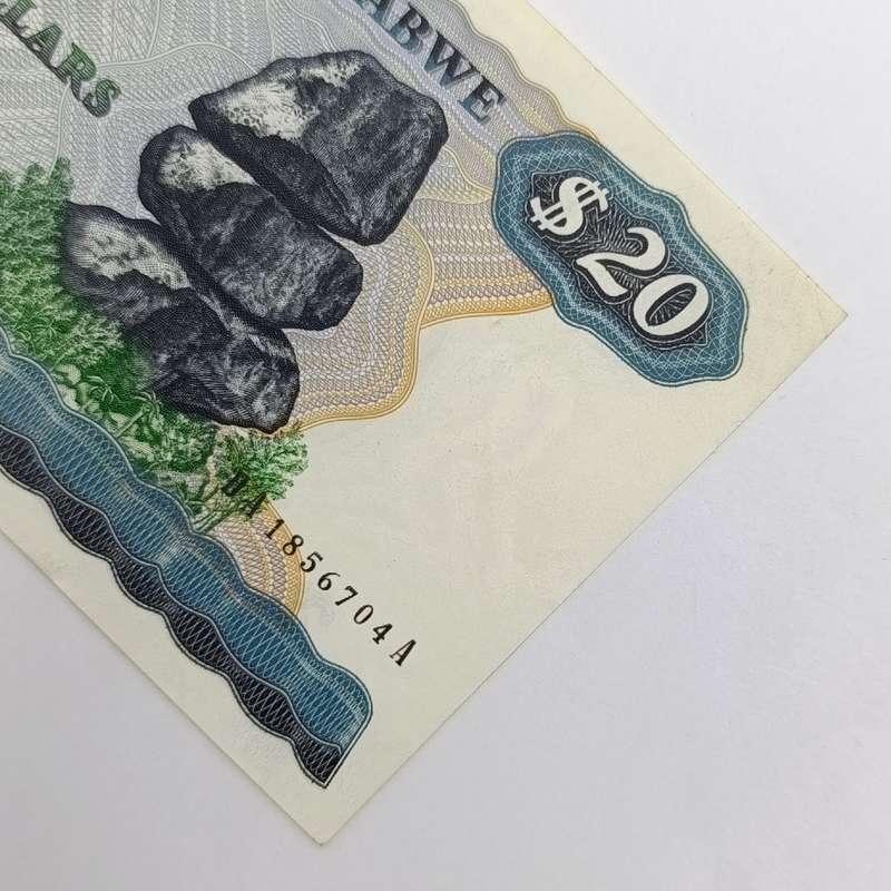 Zimbabwe $20 Saltsburg 1980 uncirculated banknote (Pick 049)