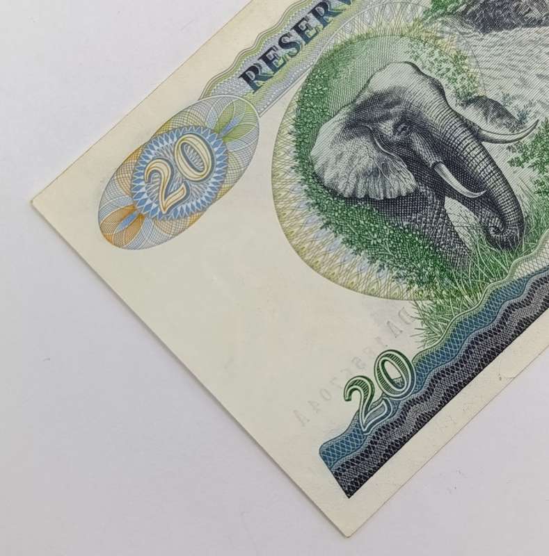 Zimbabwe $20 Saltsburg 1980 uncirculated banknote (Pick 049)