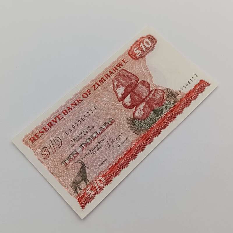 Zimbabwe $10 banknote Harare 1983 uncirculated