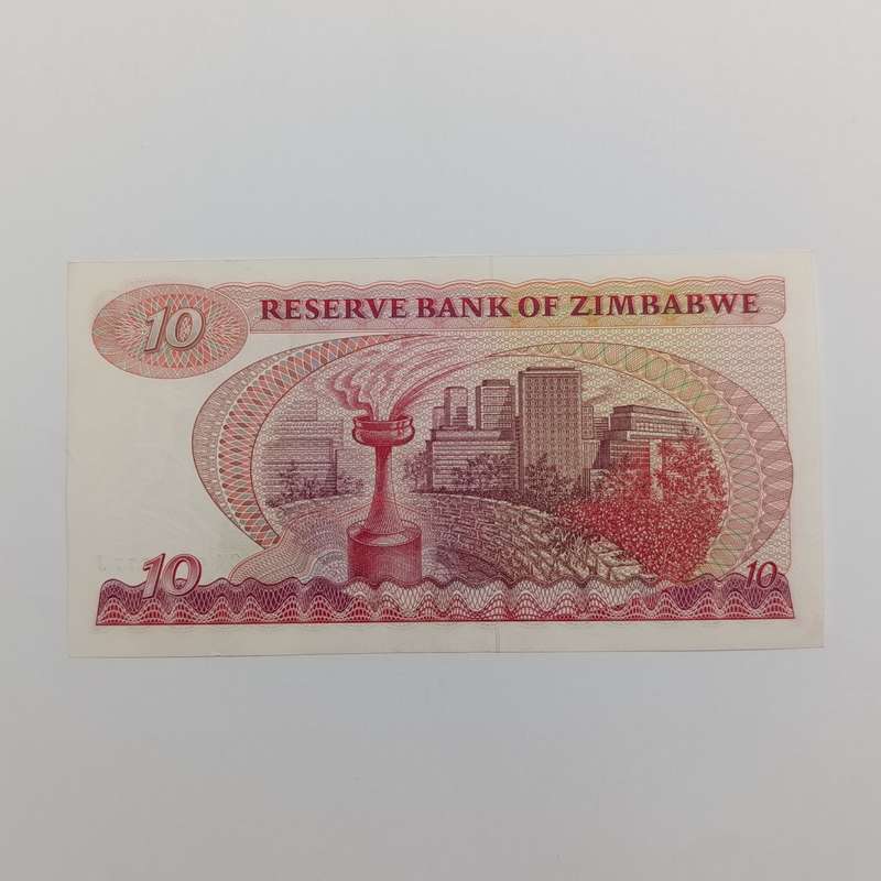 Zimbabwe $10 banknote Harare 1983 uncirculated
