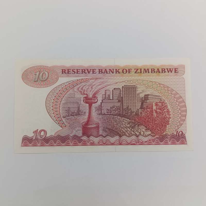 Zimbabwe $10 banknote Harare 1983 uncirculated