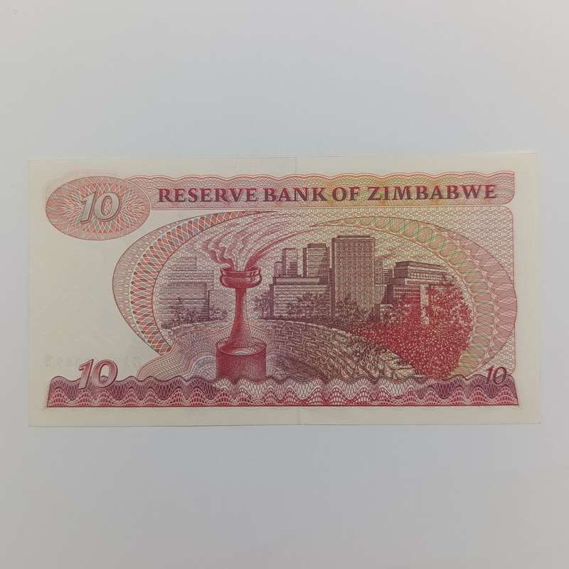 Zimbabwe $10 banknote Harare 1983 uncirculated