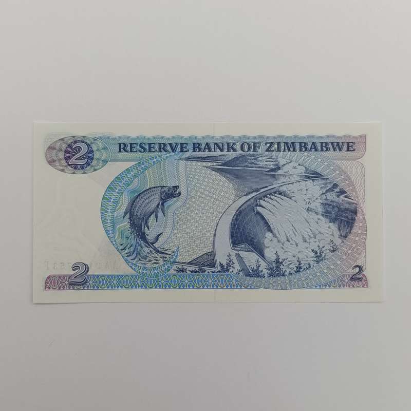 Zimbabwe $2 Salisbury 1980 uncirculated AA banknote