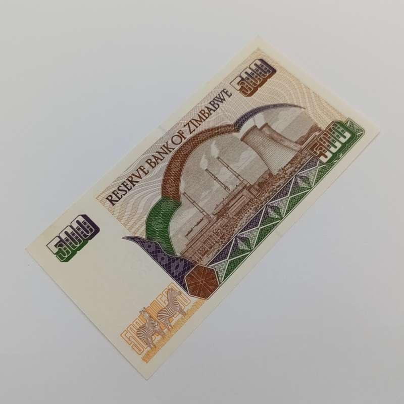 Zimbabwe $500 Harare 2001 uncirculated banknote AA 3386333