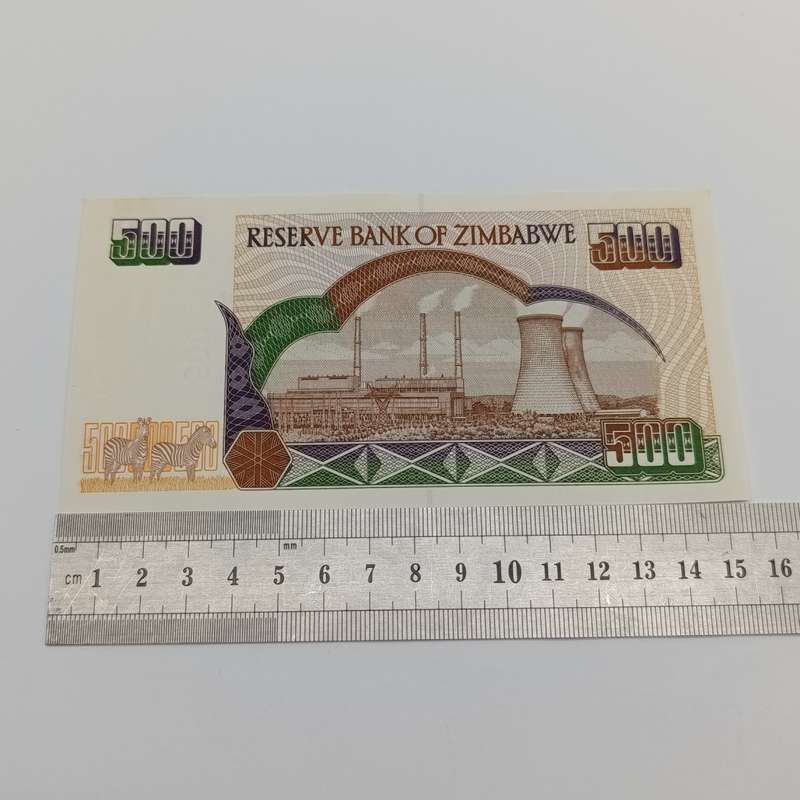 Zimbabwe $500 Harare 2001 uncirculated banknote AA 3386333