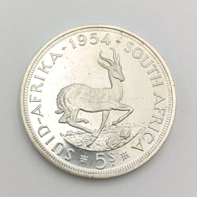 South Africa 1954 Proof Crown 5 Shilling
