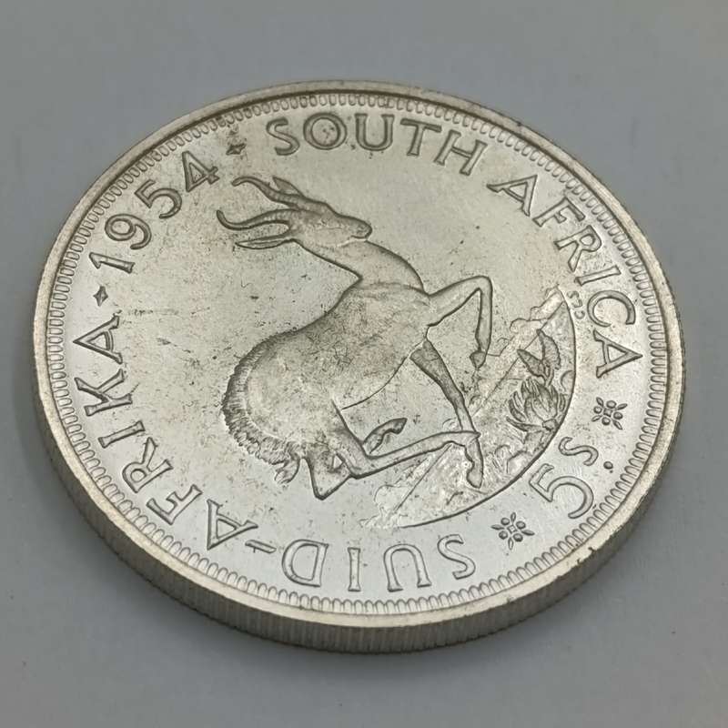 South Africa 1954 Proof Crown 5 Shilling