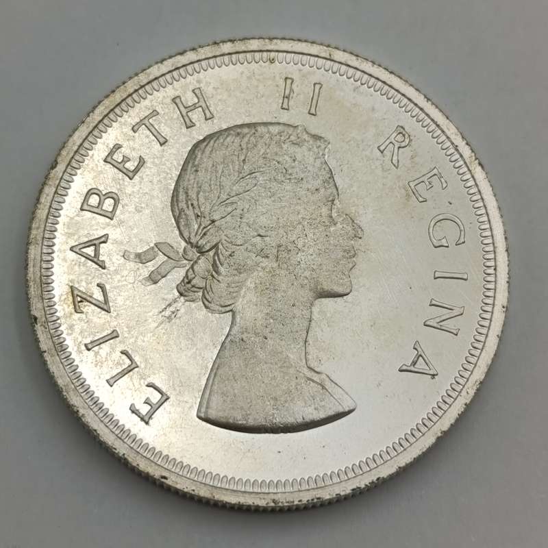 South Africa 1954 Proof Crown 5 Shilling