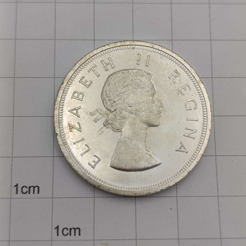 South Africa 1954 Proof Crown 5 Shilling