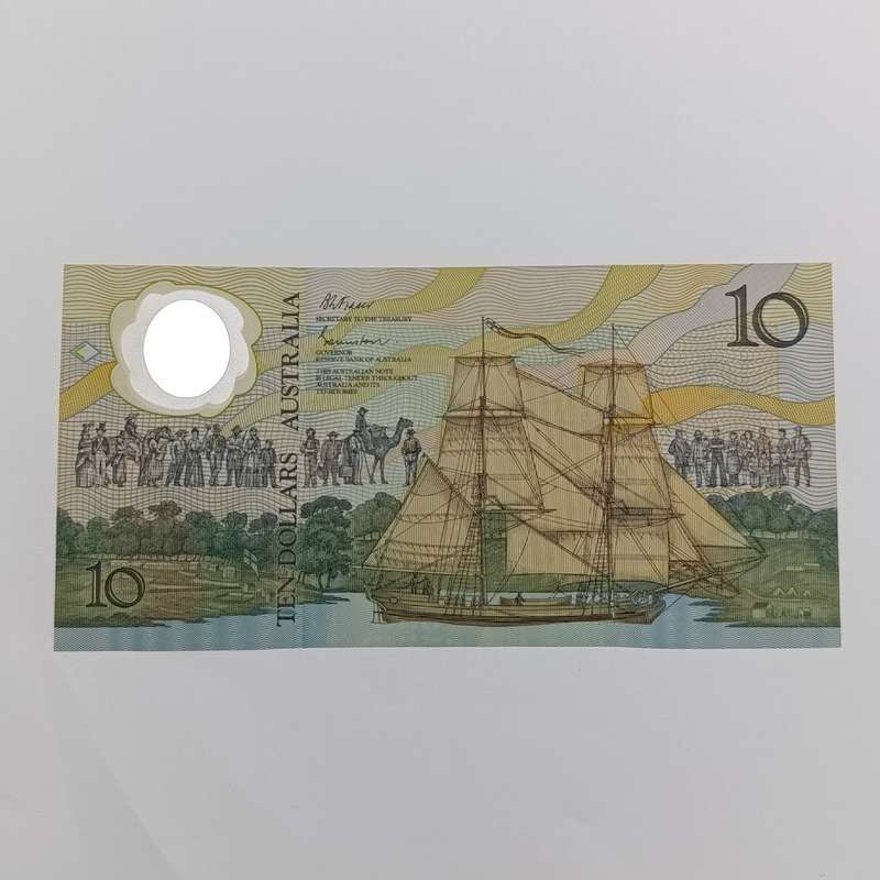 Australia 10 dollars banknote first polymer uncirculated