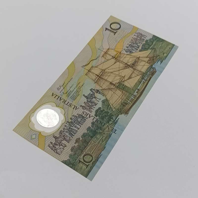 Australia 10 dollars banknote first polymer uncirculated