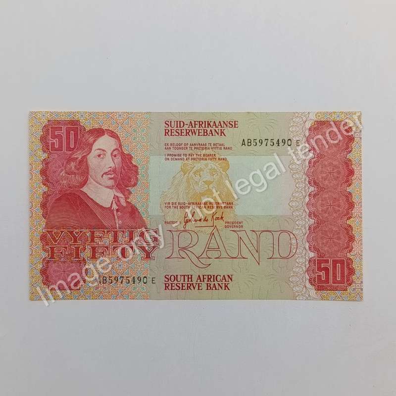 South Africa R50 banknote Gerhard de Kock uncirculated