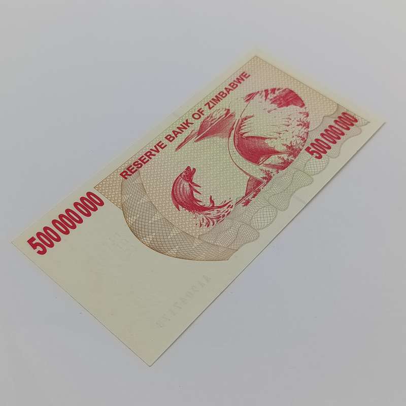 Zimbabwe 500 Million dollars bearer cheques issued 2nd May 2008 uncirculated consecutive numbered