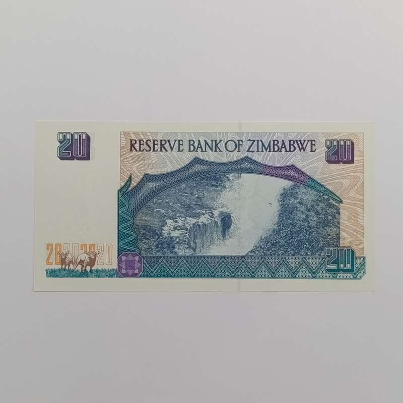 Zimbabwe $20 Harare 1997 Lot of 3 banknotes with consecutive numbers - uncirculated