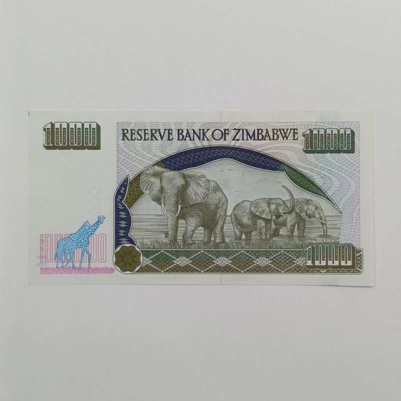 Zimbabwe $1000 Harare 2003 lot of 3 uncirculated banknotes - series WA,WB,WC