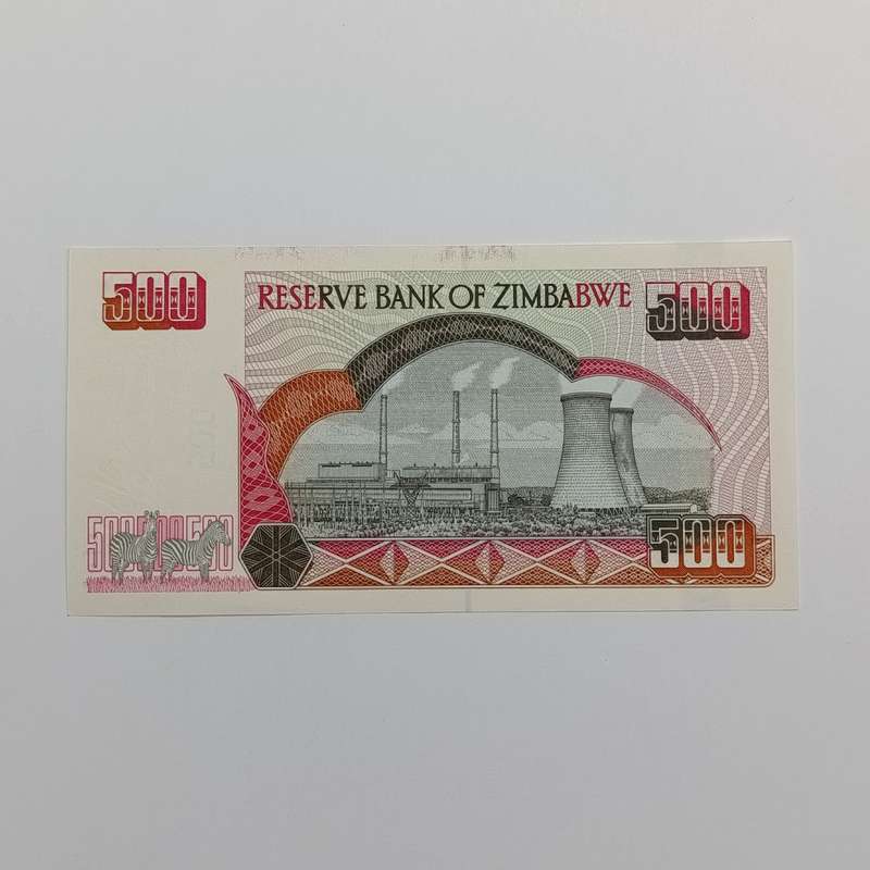Zimbabwe $500 Harare 2001 Pair of uncirculated notes with consecutive numbers