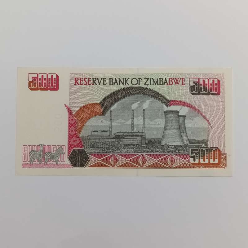 Zimbabwe $500 banknotes Harare 2001 Pair of uncirculated banknotes with consecutive numbers