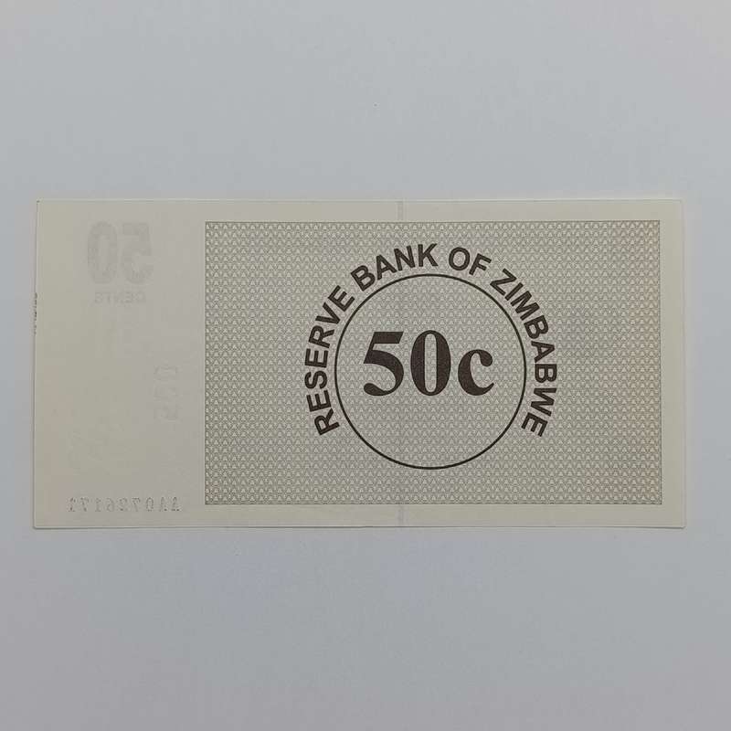 Zimbabwe 1-8-2006 set of lowest denomination bearer cheques 1 cent to 1 dollar uncirculated