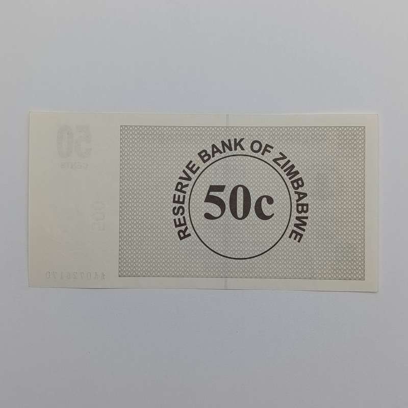 Zimbabwe 1 August 2006 set of lowest denomination bearer cheques - 1 cent to 1 dollar uncirculated