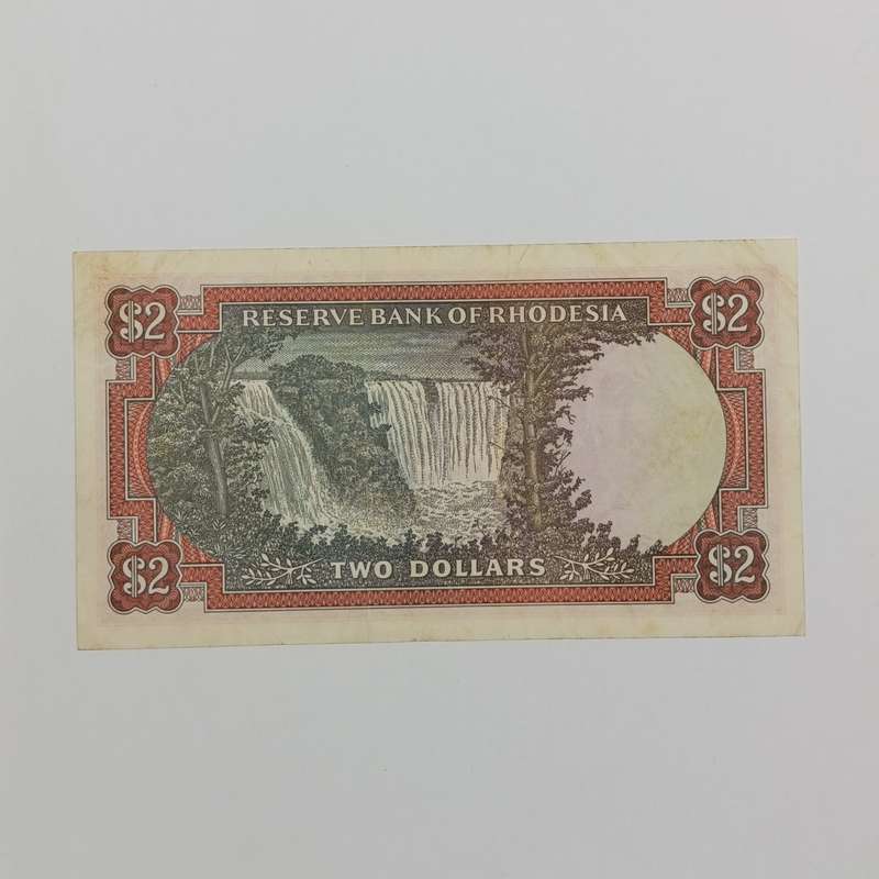 Rhodesia Two dollars banknote 10 January 1974 XF+