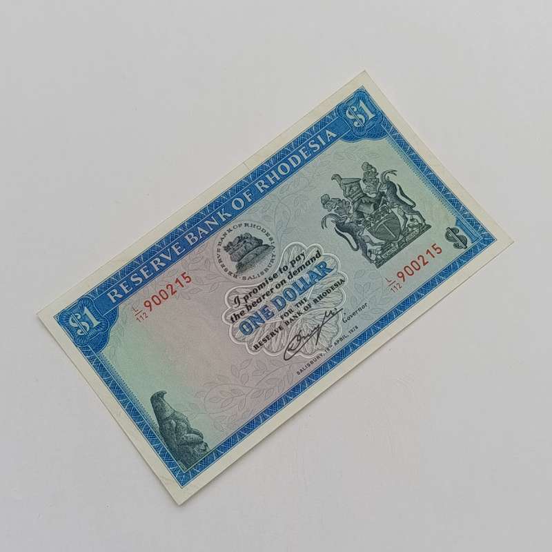 Rhodesia One dollar banknote 18 April 1978 AU