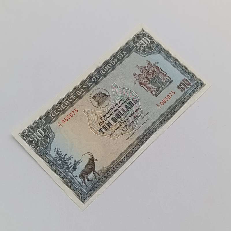 Rhodesia Ten dollars 1979 replacement note Z1 series uncirculated