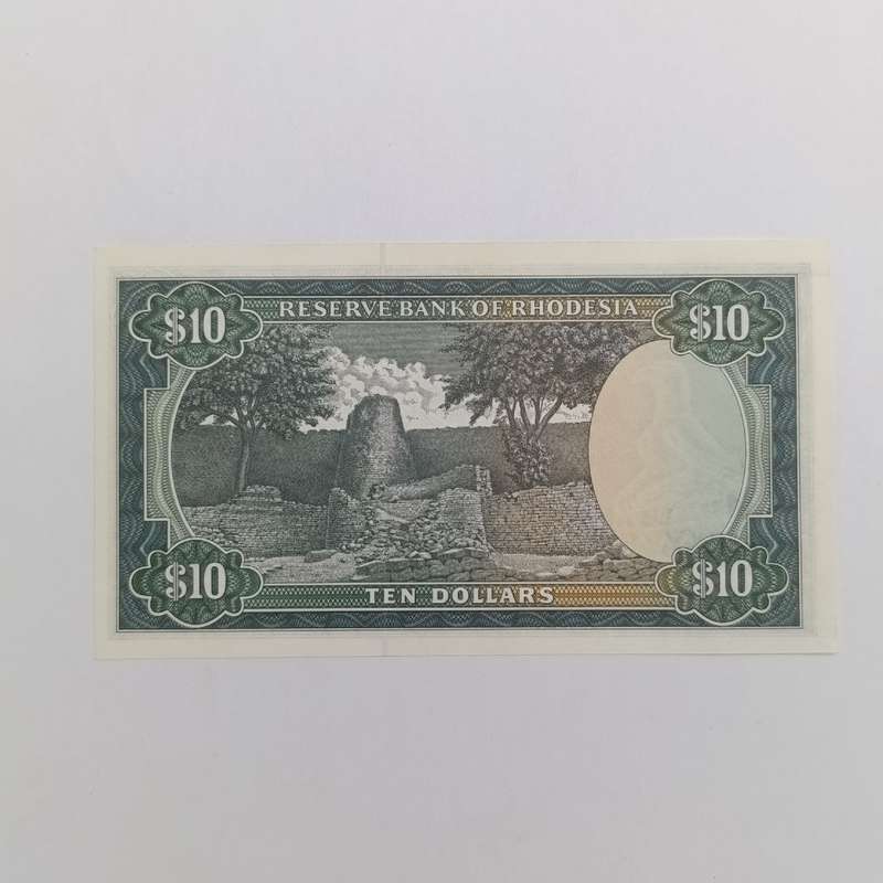 Rhodesia Ten dollars 1979 replacement note Z1 series uncirculated