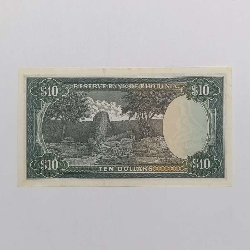 Rhodesia Ten dollars banknote 2 Jan 1979 AU condition