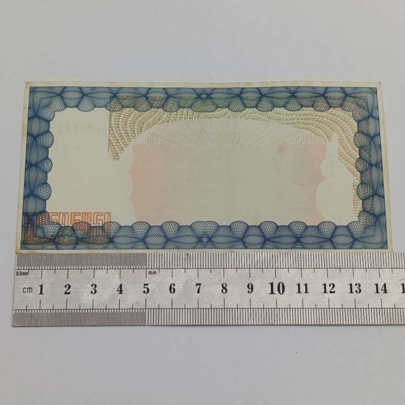 Zimbabwe $5000 Bearer cheque issued 15 Sept 2003 uncirculated with paper clip dent B number