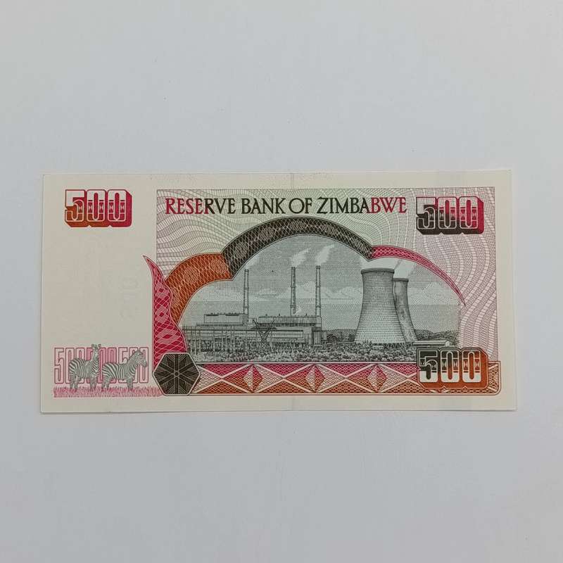 Zimbabwe $500 banknote Harare 2001 uncirculated