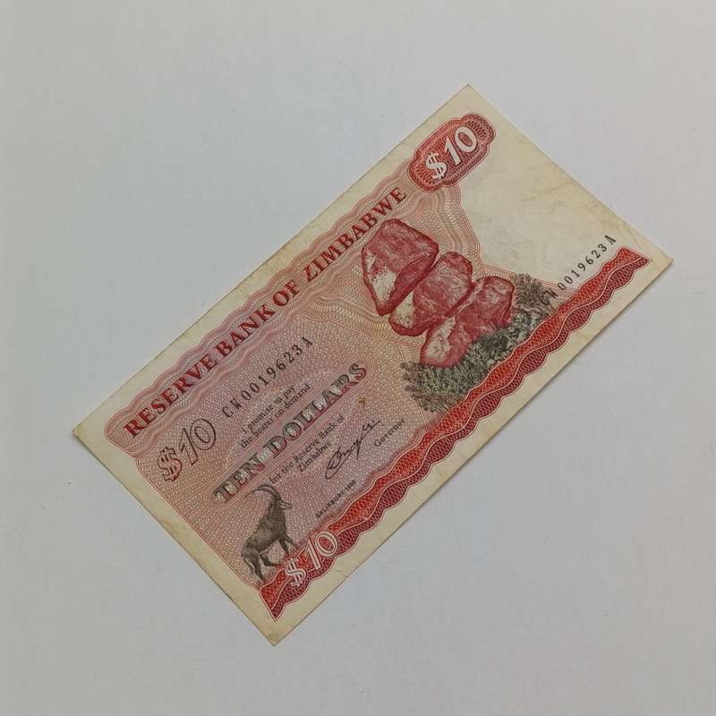 Zimbabwe $10 Replacement note cw series VF