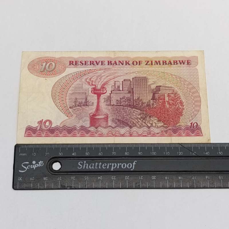 Zimbabwe $10 Replacement note cw series VF