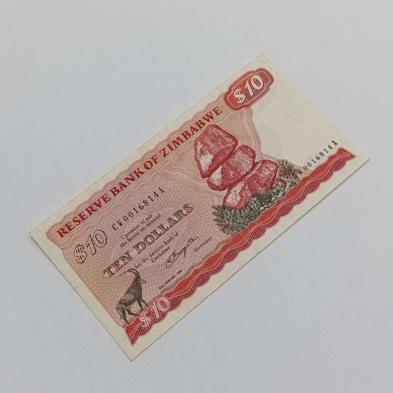 Zimbabwe $10 replacement note AU - CW series