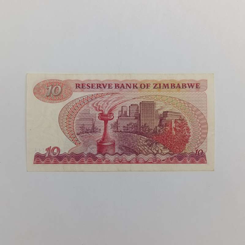 Zimbabwe $10 replacement note AU - CW series