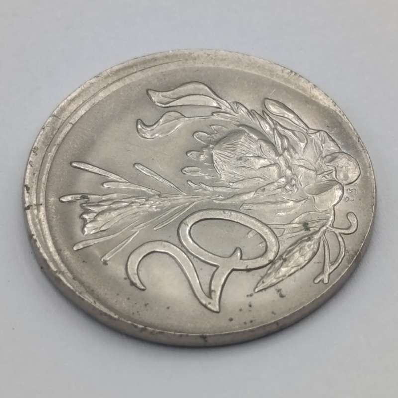 South Africa 1989 Error 20 cent - misstruck