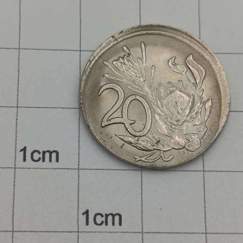 South Africa 1989 Error 20 cent - misstruck
