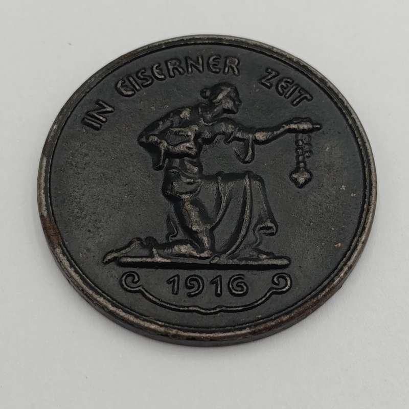 WW1 funding German medallion "I gave gold for defence and took iron for honor" rarely seen