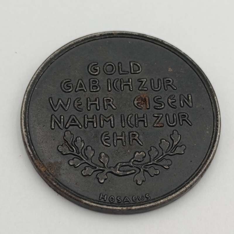 WW1 funding German medallion "I gave gold for defence and took iron for honor" rarely seen